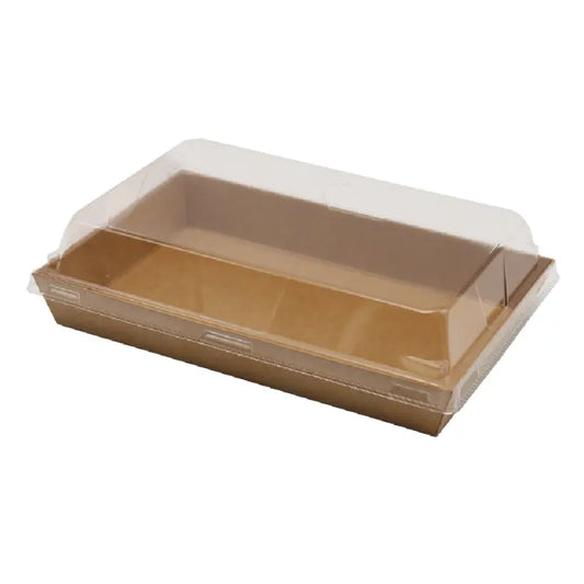 מכסה PET למגשית קראפט 18.5X13 ס"מ 300 יח'