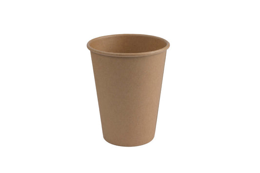 כוסות 12oz לשתייה חמה בצבע חום קראפט