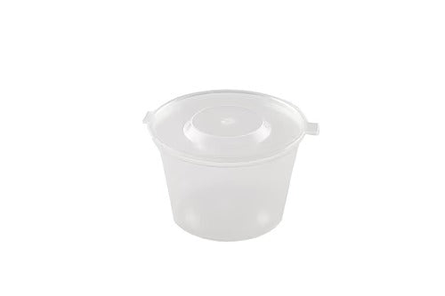 גביע רוטב 4oz עם מכסה מחובר 500 יחידות