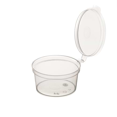 גביע רוטב 3oz עם מכסה מחובר 500 יח'